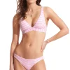 Sorrento Stripe Long Line Triangle Bikini Top