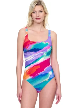 Square Neck One Piece Swimsuit