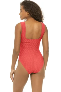 Square Neck One Piece Swimsuit