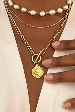 Stacie Toggle Chain Coin Necklace