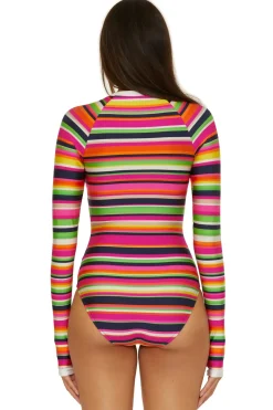 Stripe Long Sleeve Surfsuit