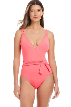Surplice One Piece Swimsuit