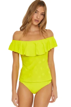 Sway Off Shoulder Bandeau Tankini Top
