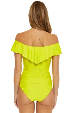 Sway Off Shoulder Bandeau Tankini Top