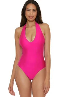 Swoop Reversible Halter One Piece Swimsuit