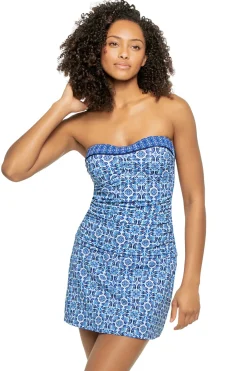 Terrazzo Tile Bandeau Tankini Top