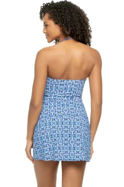 Terrazzo Tile Bandeau Tankini Top