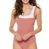 Textured One Piece Swimsuit