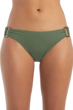Textured Tab Side Hipster Bikini Bottom