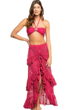 Tiered Lace Maxi Skirt