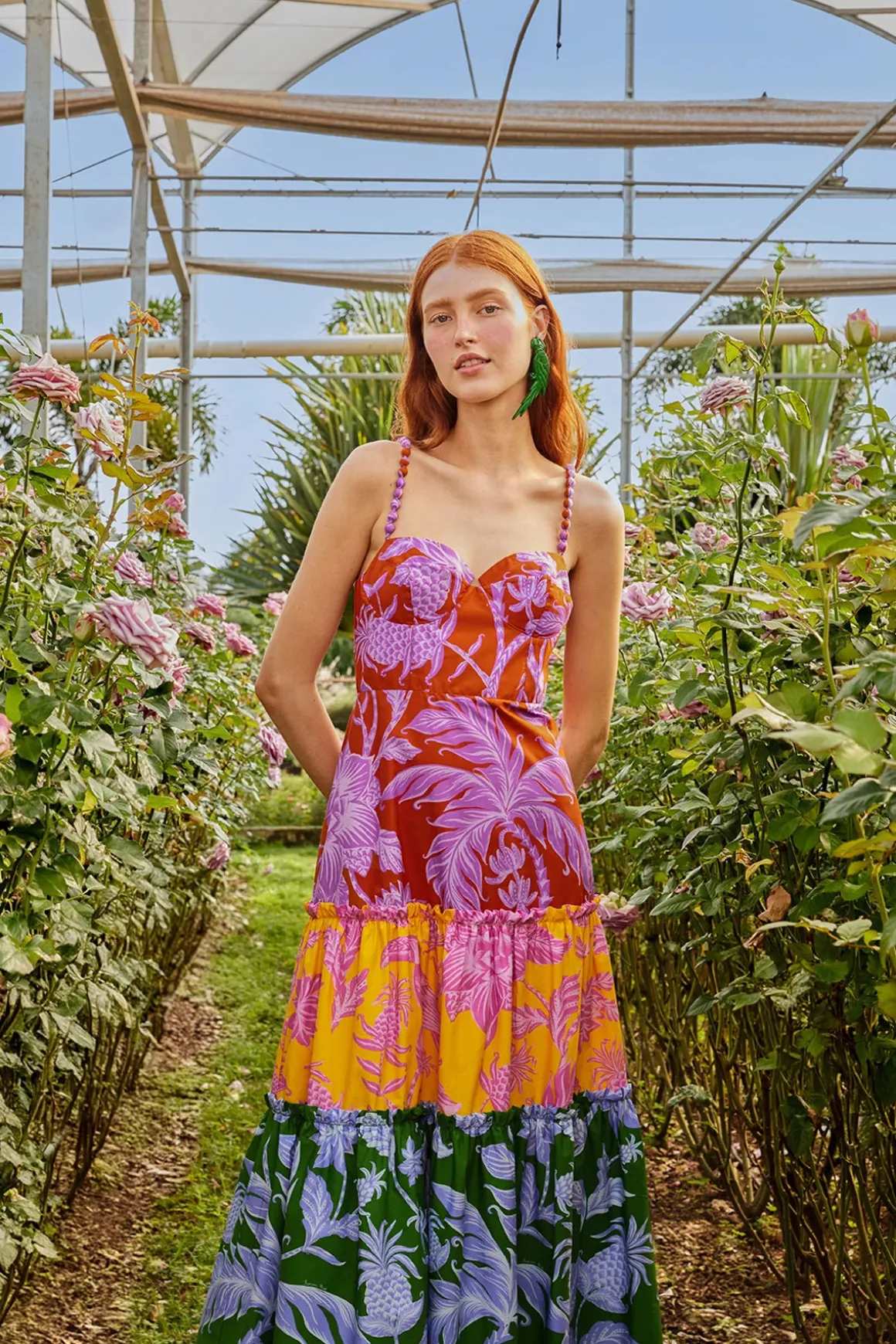 Tropical Swing Midi Dress