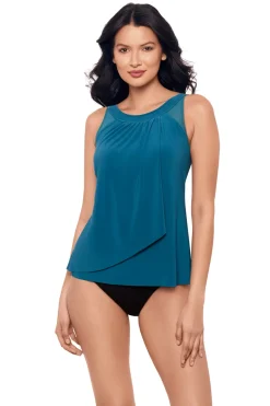 Ursula Mesh Underwire High Neck Tankini Top