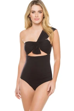 Venice Knot Tie Asymmetrical One Piece Swimsuit