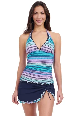 V-Neck Halter Tankini Top (D Cup)