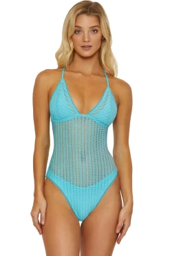 V-Neck One Piece Swimsuit
