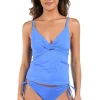 V-Neck Twist Front Tankini Top
