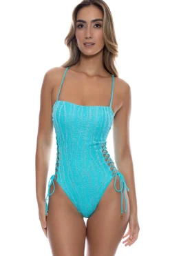 Wave Chaser Lace-Up One Piece Swimsuit