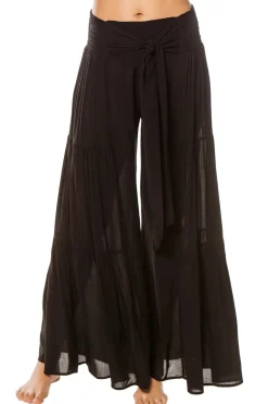 Wide Leg Bow Tie Pants
