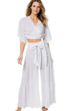 Wide Leg Bow Tie Pants