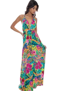 Wild Blooms Plunge Maxi Dress