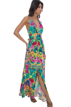 Wild Blooms Plunge Maxi Dress