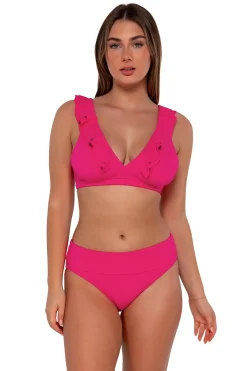 Willa Wireless Bralette Bikini Top (D+ Cup)